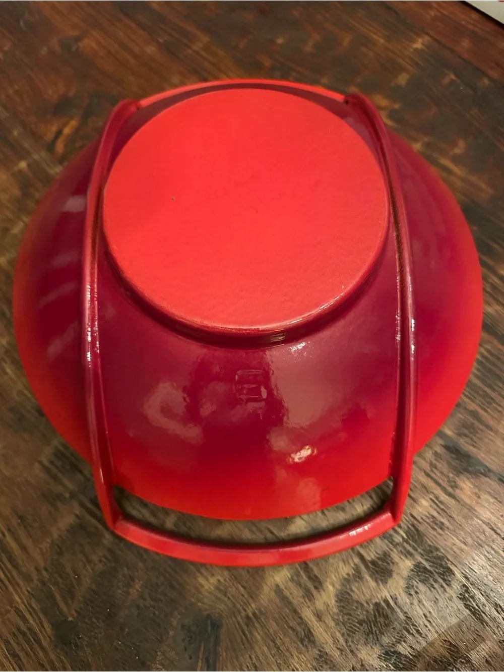 Le Creuset Red Cast Iron Wok